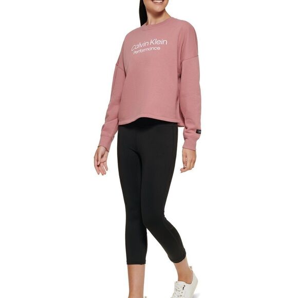 CALVIN KLEIN cropped logo sweatshirt M - Picture 4 of 10